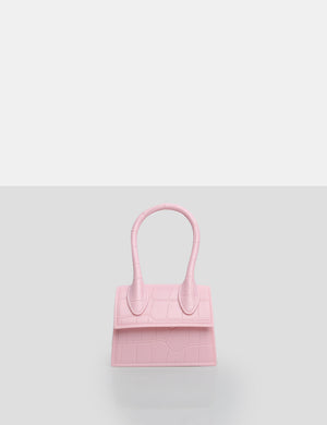 The Alora Pink Rubber Effect Mini Bag