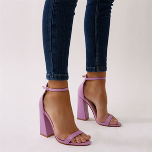 Tess Block Heels in Lilac