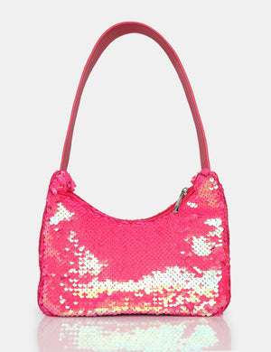 The Zane Pink Sequin Shoulder Bag