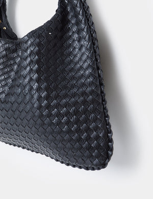 The Bailey Black Woven Medium Bag