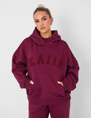 Maroon oversized outlet hoodie