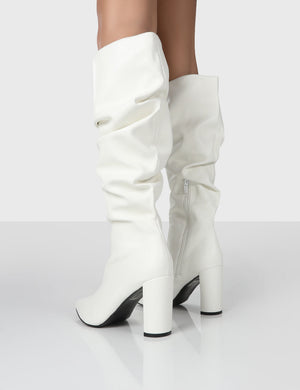 Mine Knee High Boots in White