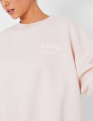 Kaiia Design Oversized Sweatshirt Pale Pink