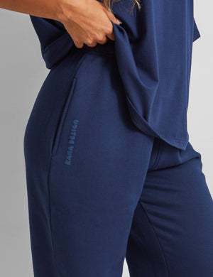 Kaiia Design Relaxed Fit Cuffed Joggers Navy