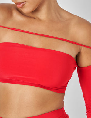 Public Desire Bardot Strappy Top Co-ord in Red