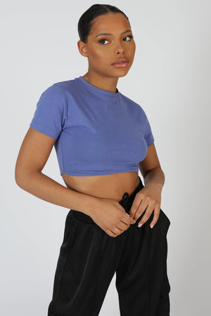 Ultimate Short Sleeve Underbust T-Shirt Purple