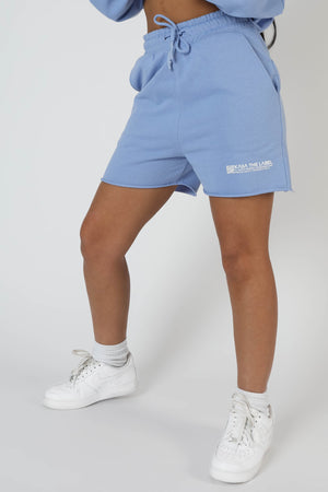 Graphic Qr Code Sweat Shorts Bluebell