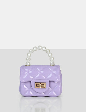 The Iddy Lilac Patent Pearl Mini Bag