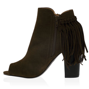 Amira Ankle Boots in Khaki