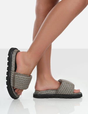 Sweeter Multi Print Padded Slide Sandals
