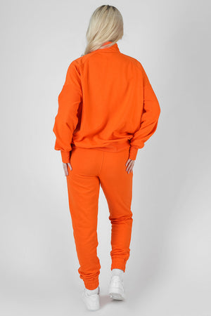Reverse Panel Relaxed Joggers Orange